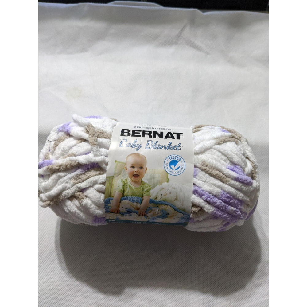 Bernat Baby Blanket Yarn Little Lilac Dove - Chenille Yarn - lot of 4